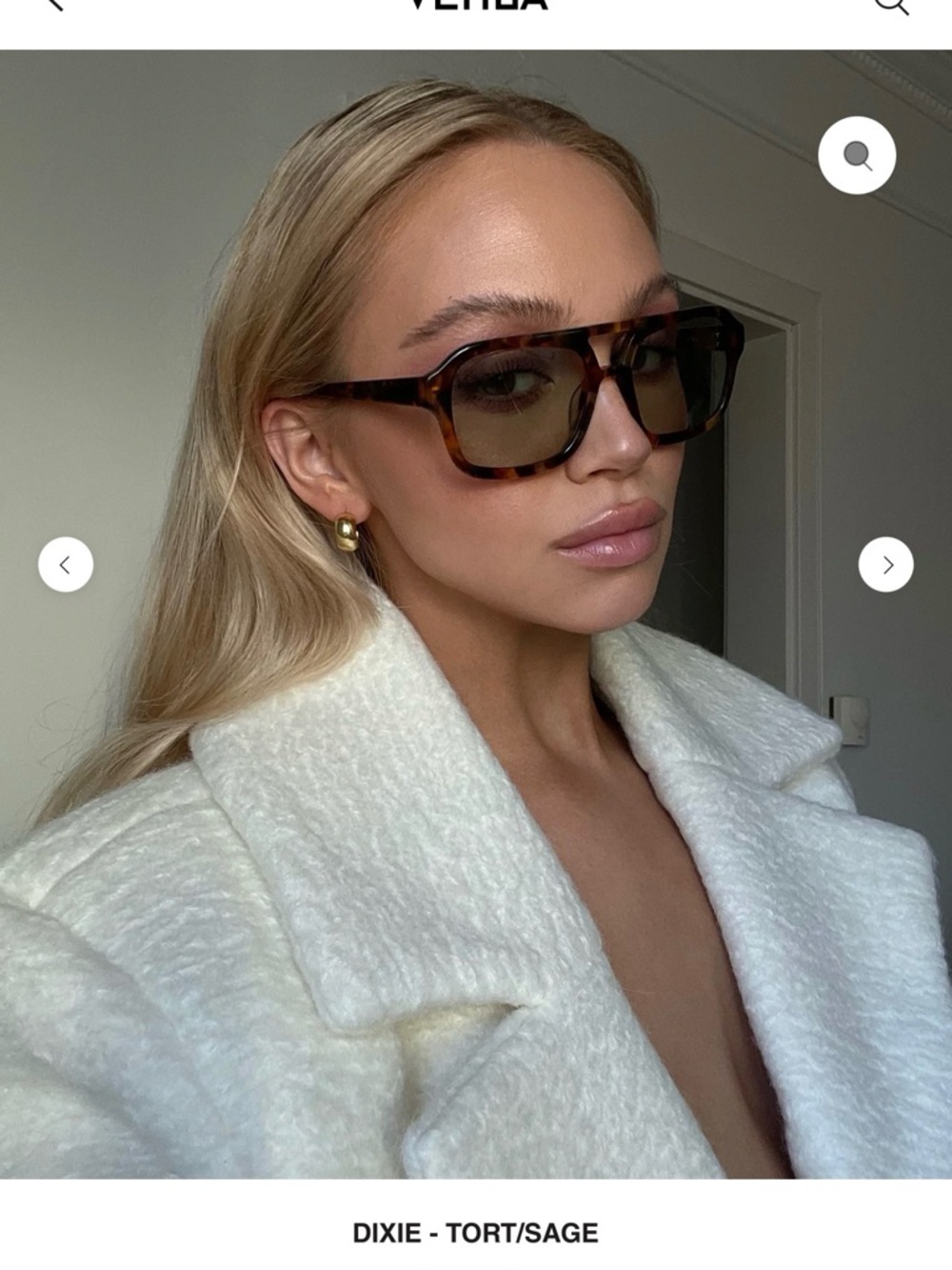 VEHLA Dixie Tortoise Shell Sunglasses with Green Lenses - Picture 3 of 6